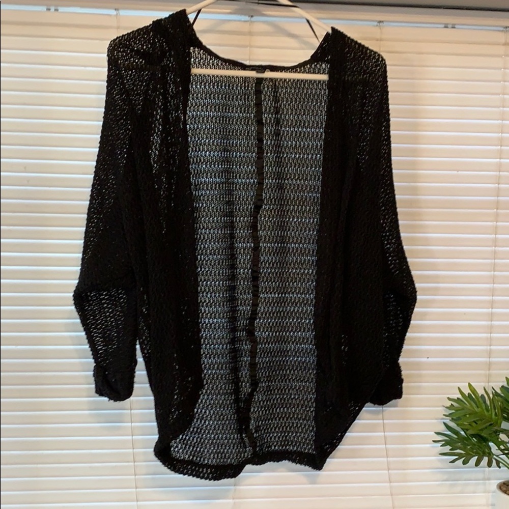 Black see through summer cardigan